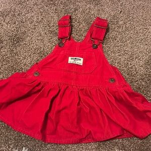 Red corduroy dress